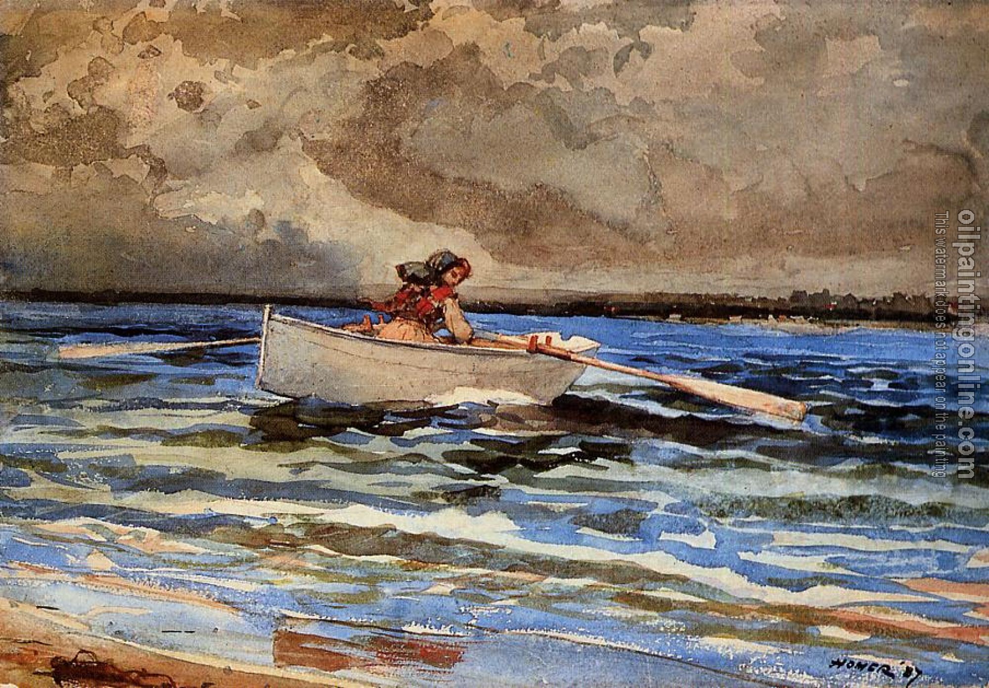 Homer, Winslow - Rowing at Prout's Neck